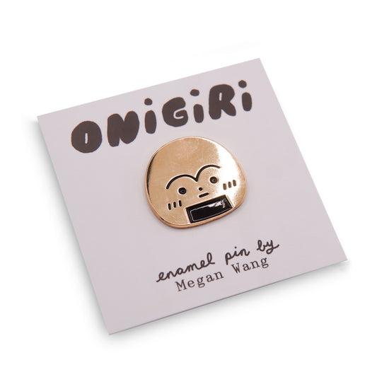 Onigiri Gold Enamel Pin