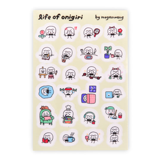 Onigiri Clear Sticker Sheet