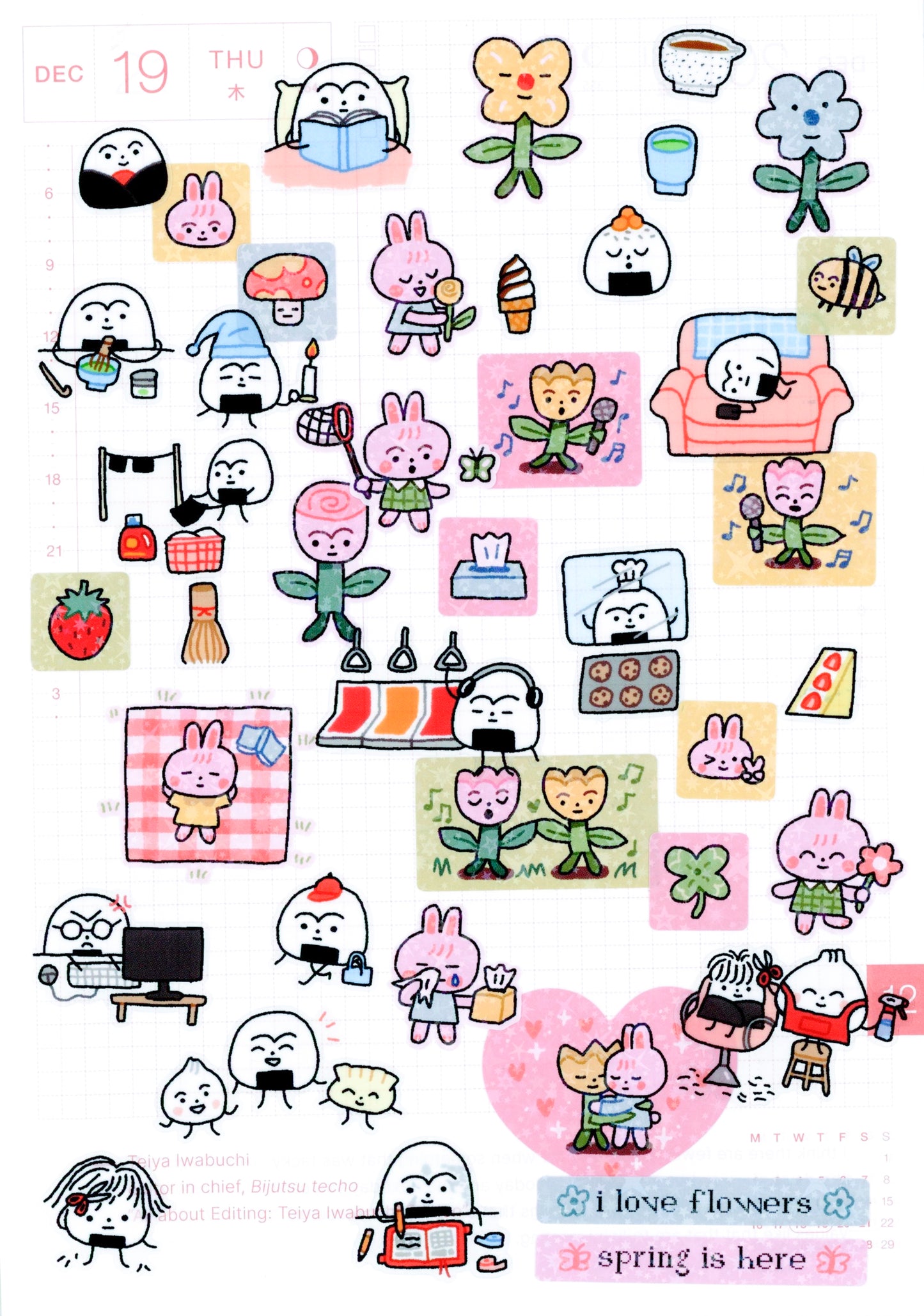 Onigiri's Happy Life Sticker Sheet