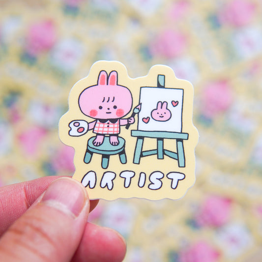 Artist Bunny Sticker