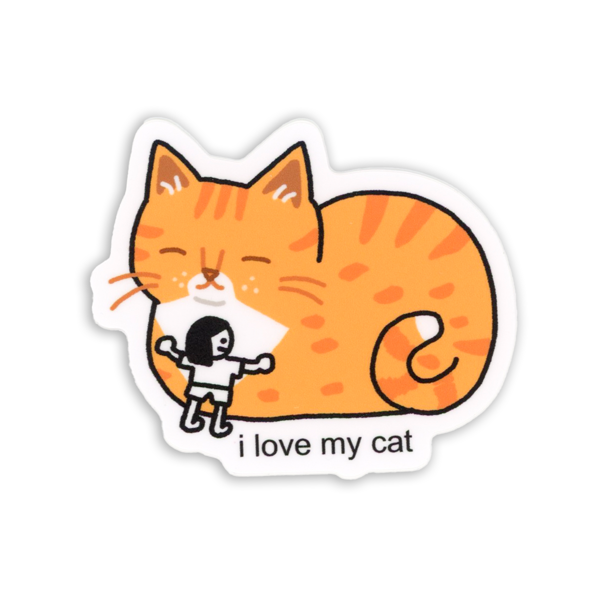 I Love My Cat Sticker