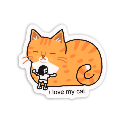 I Love My Cat Sticker