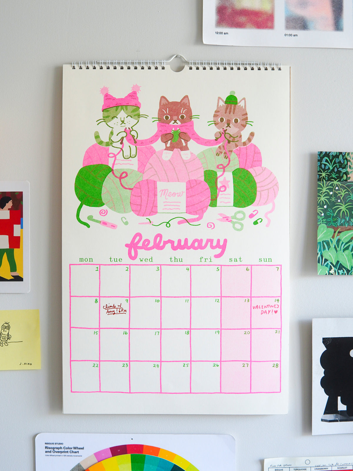 PRE-ORDER 2027 Risograph Cat Calendar