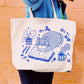 Stationery Cat Tote Bag