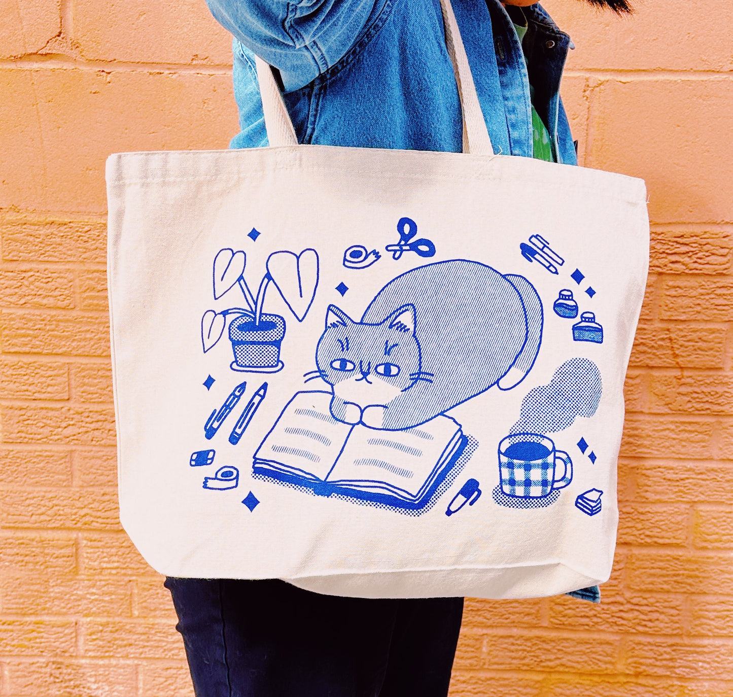 Stationery Cat Tote Bag