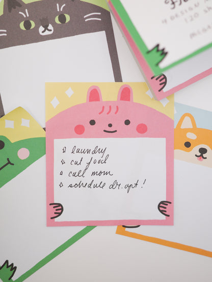 Animal Friends Memo Pad