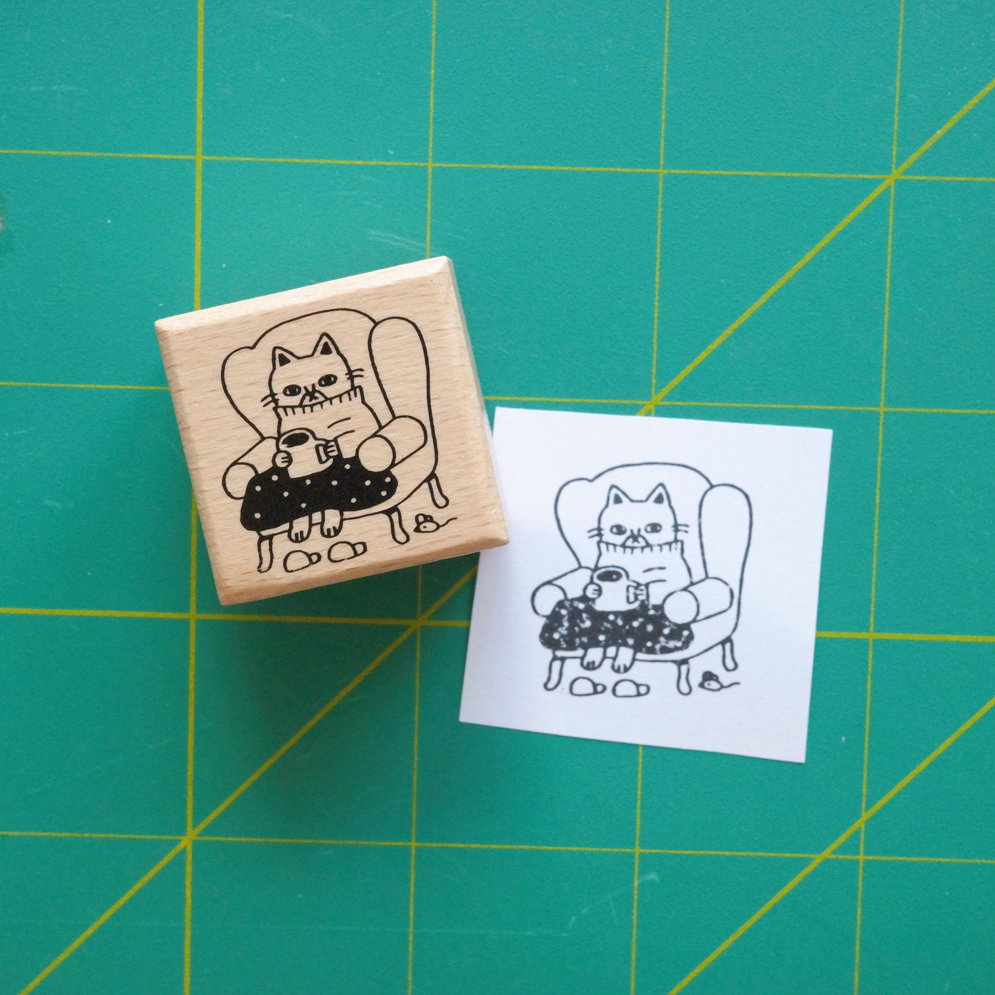Cozy Cat Stamp