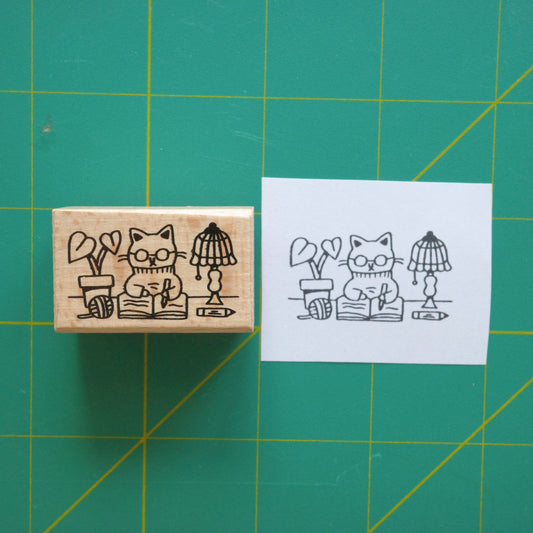 Desk Cat Stamp