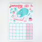 PRE-ORDER 2025 Risograph Cat Calendar