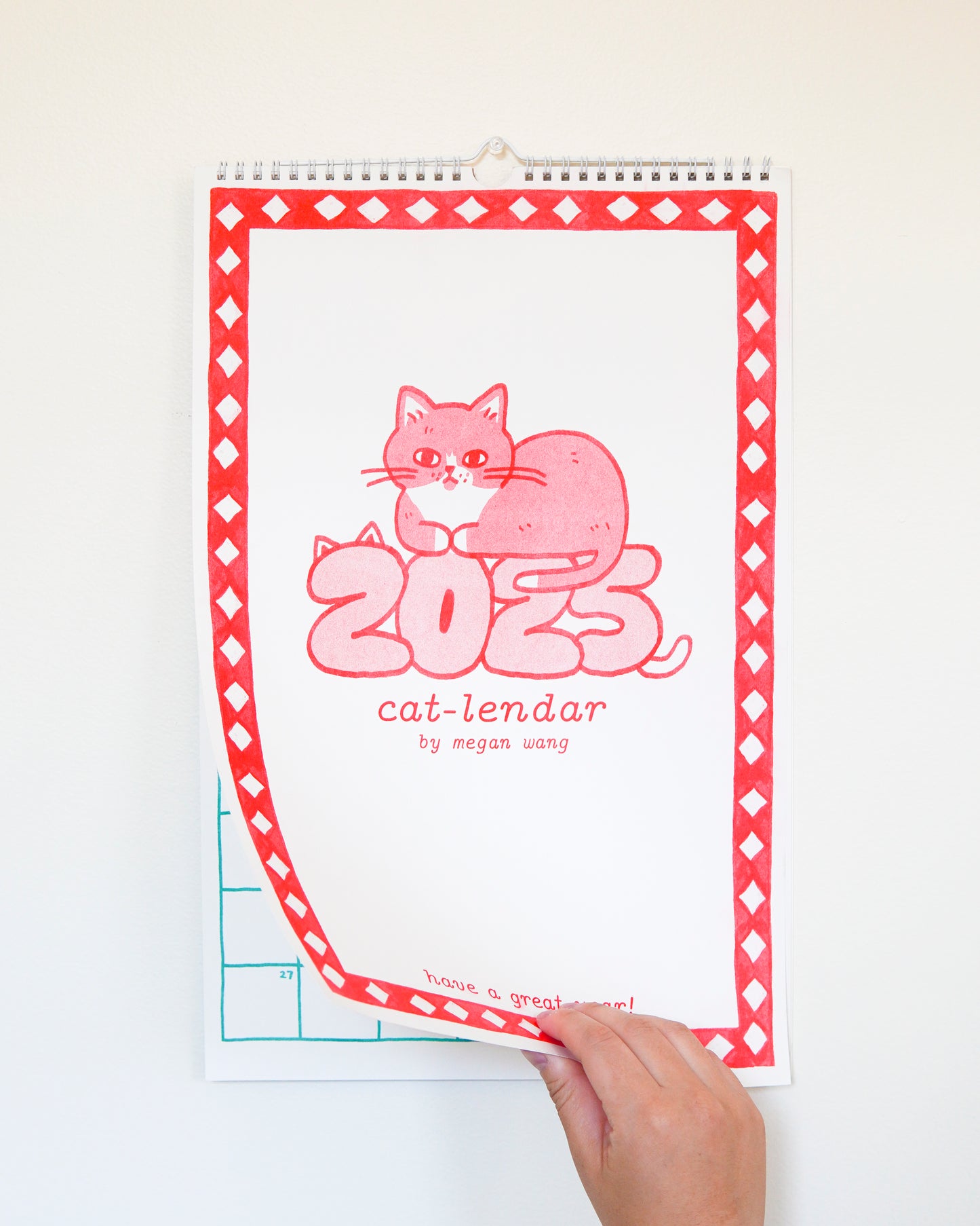 PRE-ORDER 2025 Risograph Cat Calendar