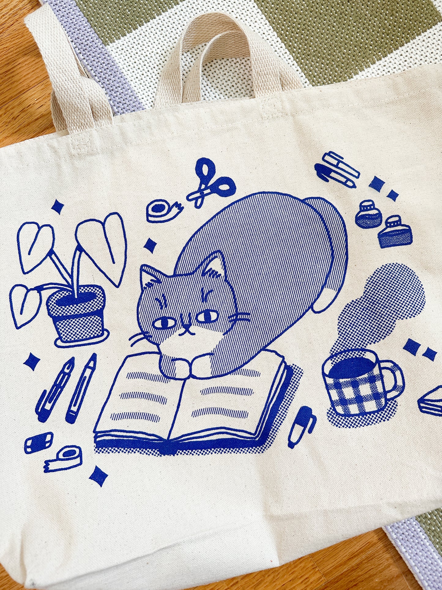 Stationery Cat Tote Bag