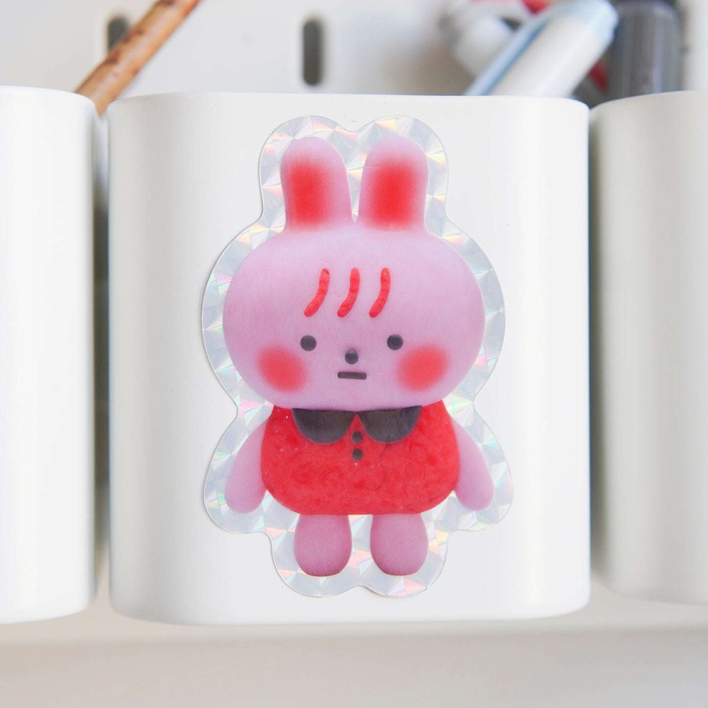 Clay Bunny Sticker