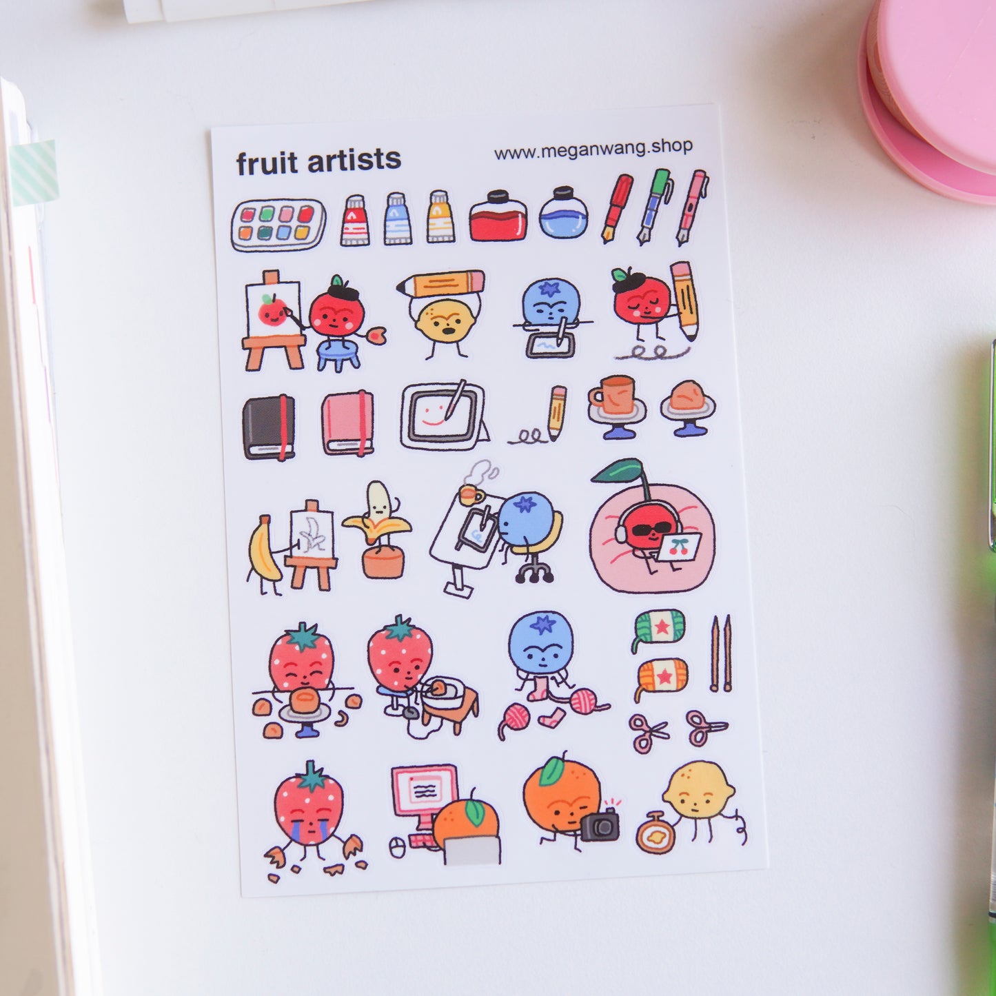 Fruit Artist Sticker Sheet