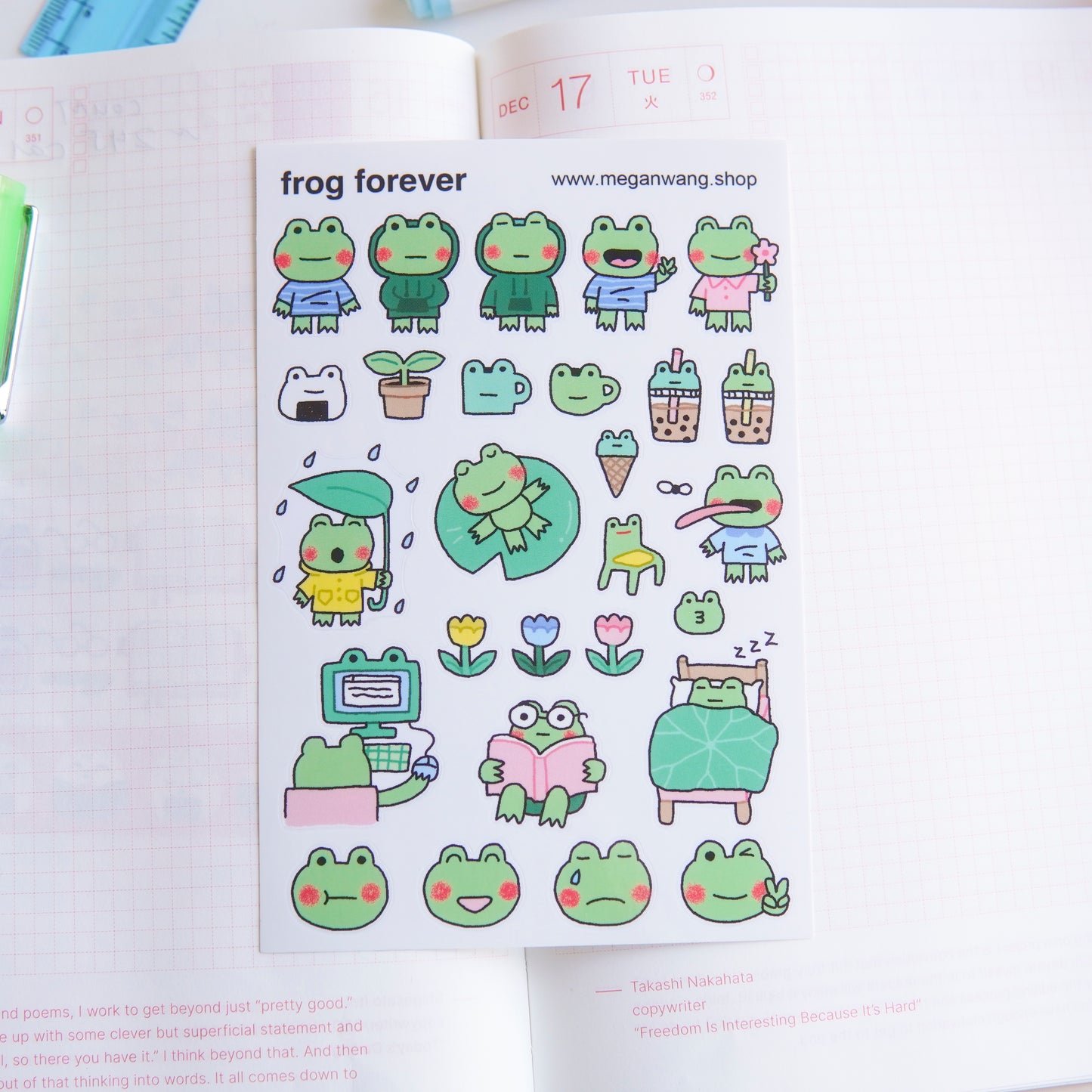 Frog Forever Sticker Sheet