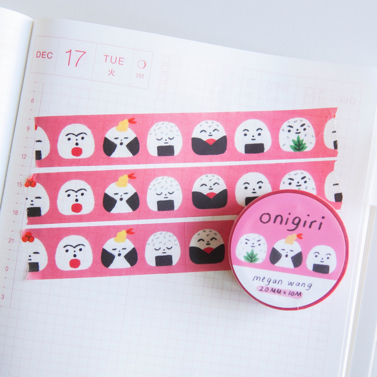 Pink Onigiri Washi Tape