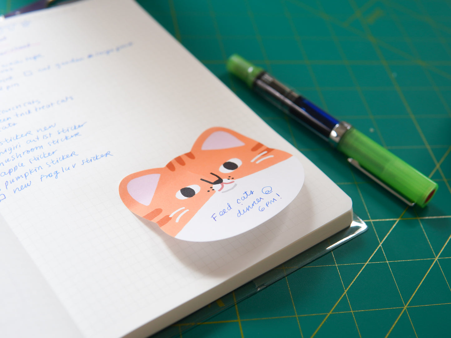 Orange Cat Memo Pad