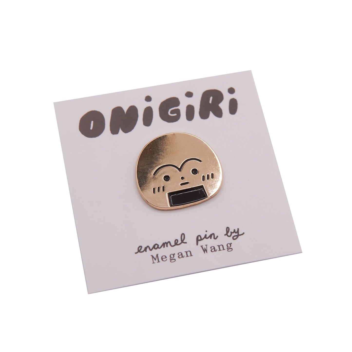 Onigiri Gold Enamel Pin