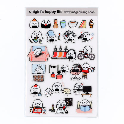 Onigiri's Happy Life Sticker Sheet
