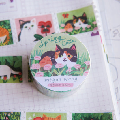Spring Cat Stamp Washi Tape