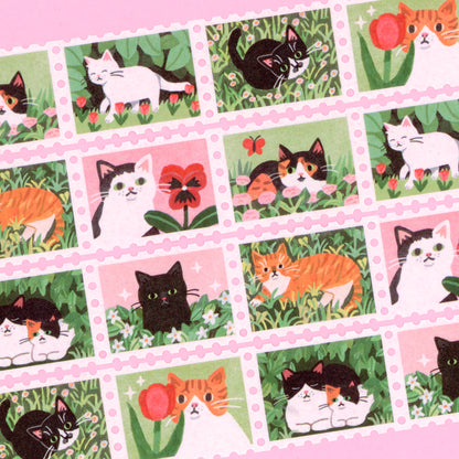 Spring Cat Stamp Washi Tape