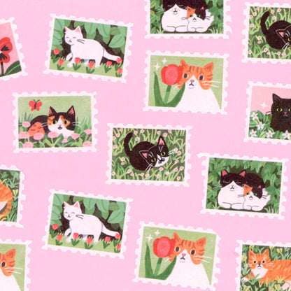 Spring Cat Stamp Washi Tape