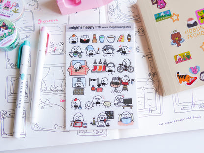 Onigiri's Happy Life Sticker Sheet