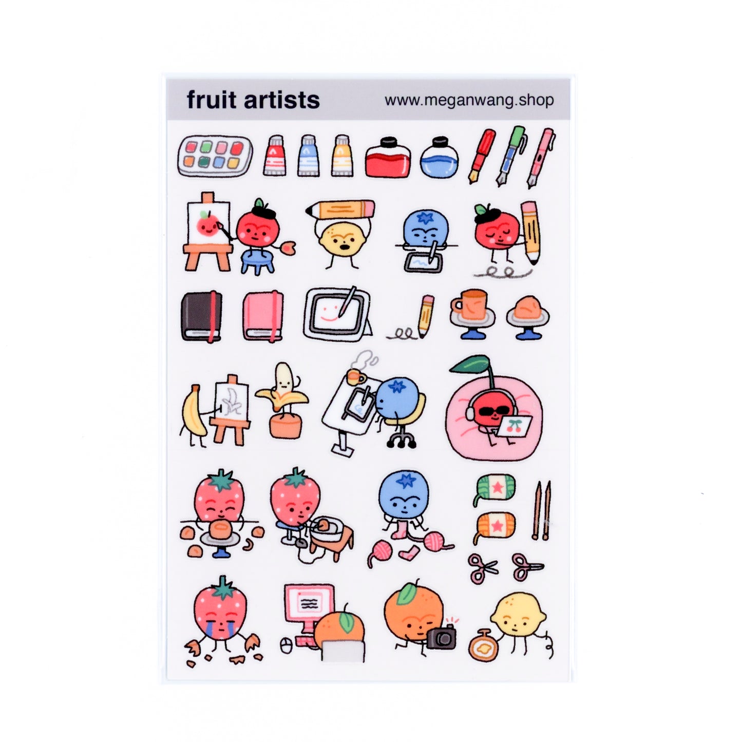 Fruit Artist Sticker Sheet