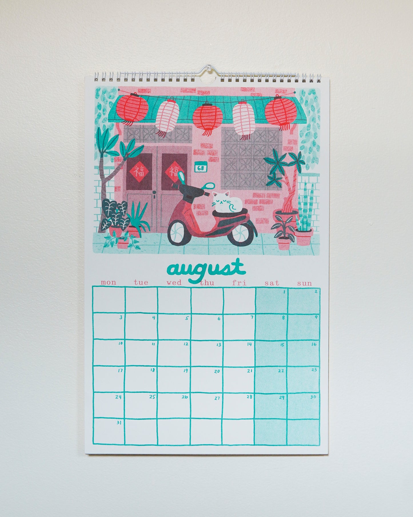 2026 Risograph Cat Calendar