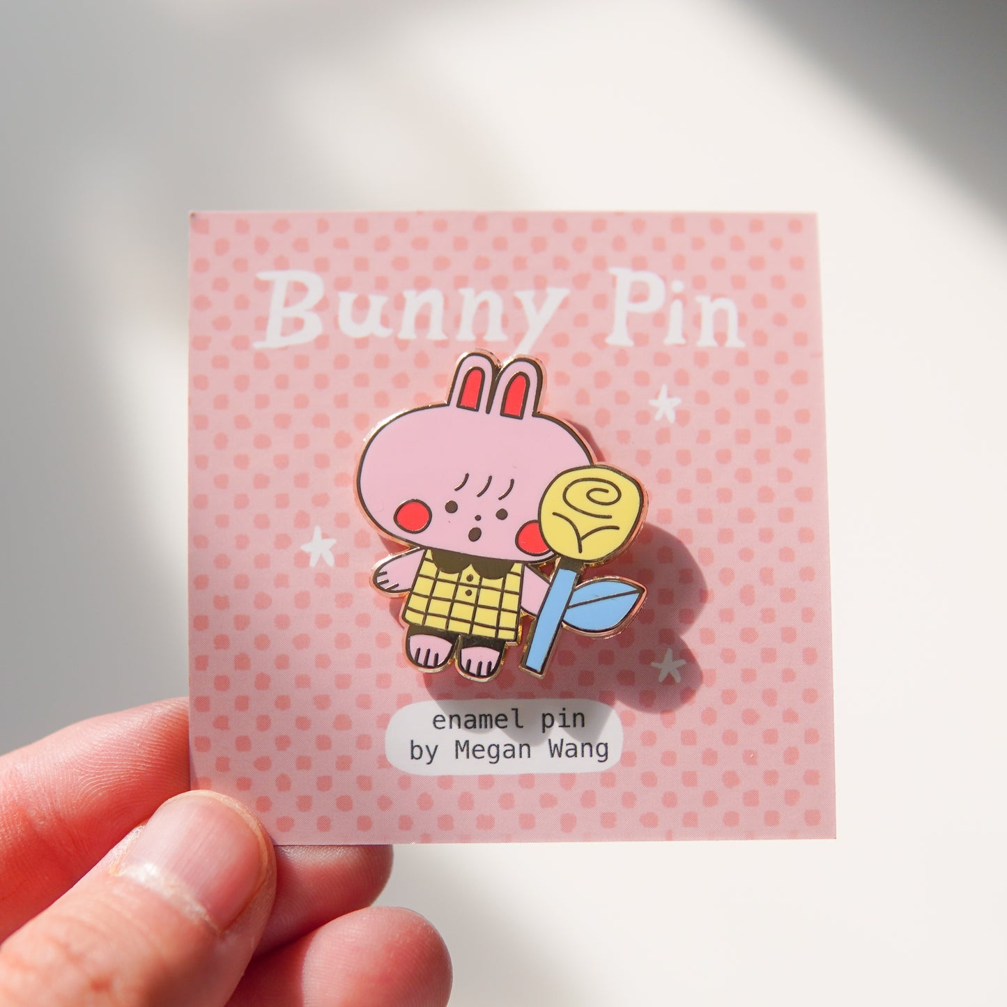 Bunny Flower Enamel Pin